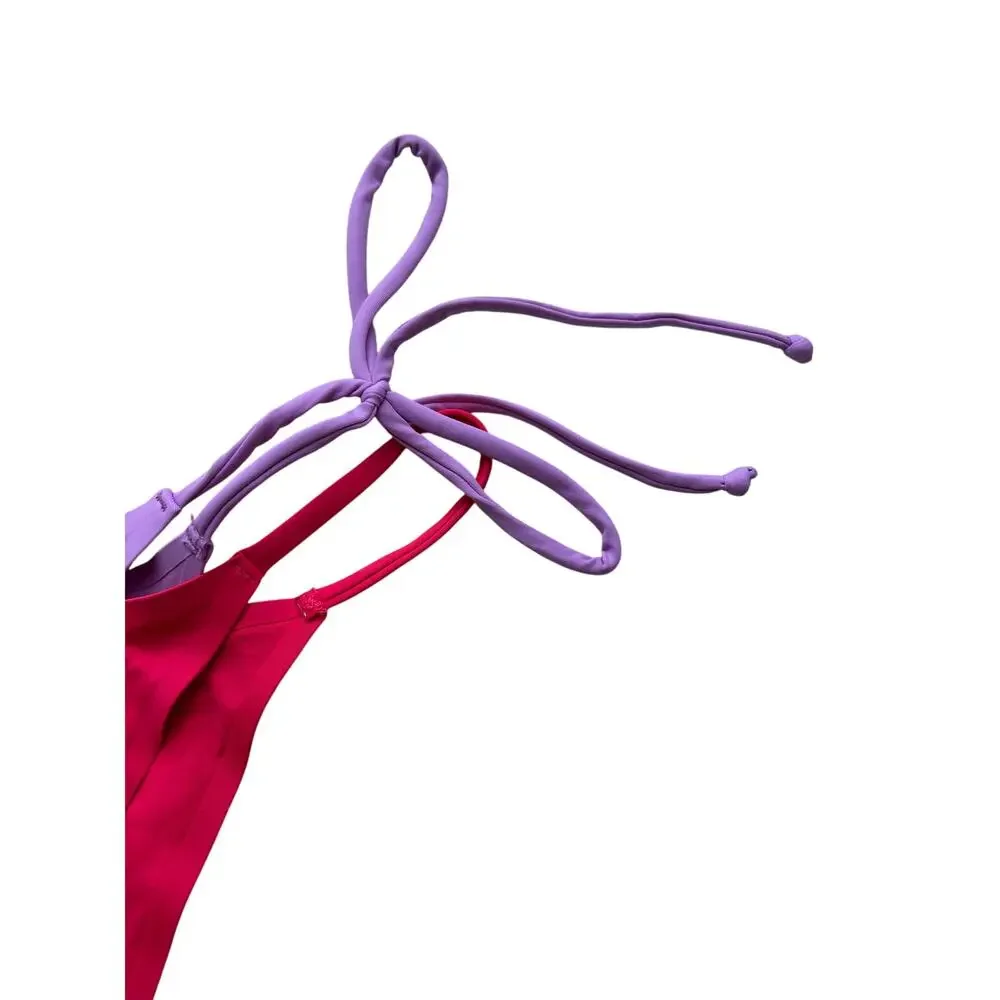 🥶 LSpace Purple and Red Fused Mackena Bitsy Bikini Bottoms Size Large - Picture 6 of 12